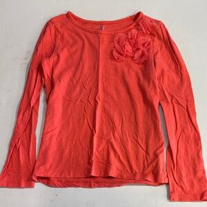 The Children's Place Coral Long Sleeve Tee with Floral Accent